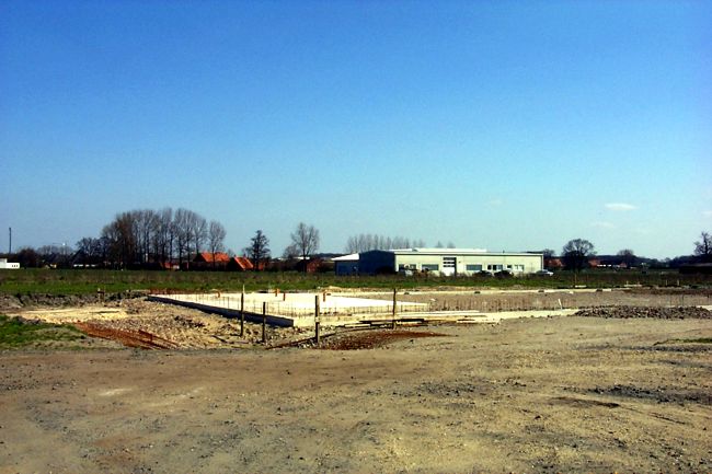 Hier entsteht die neue Halle einer Firma