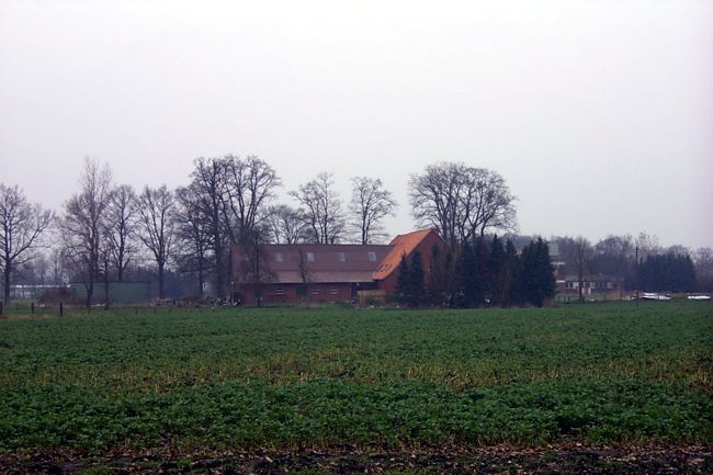 Blick auf einen Bauernhof