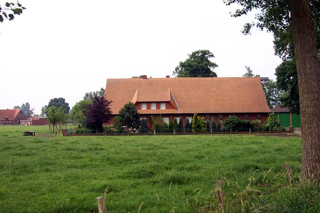 Blick auf einen Bauernhof