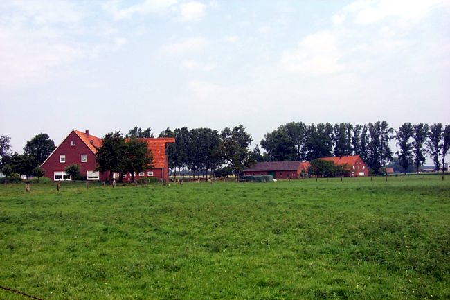 Blick auf einen Bauernhof